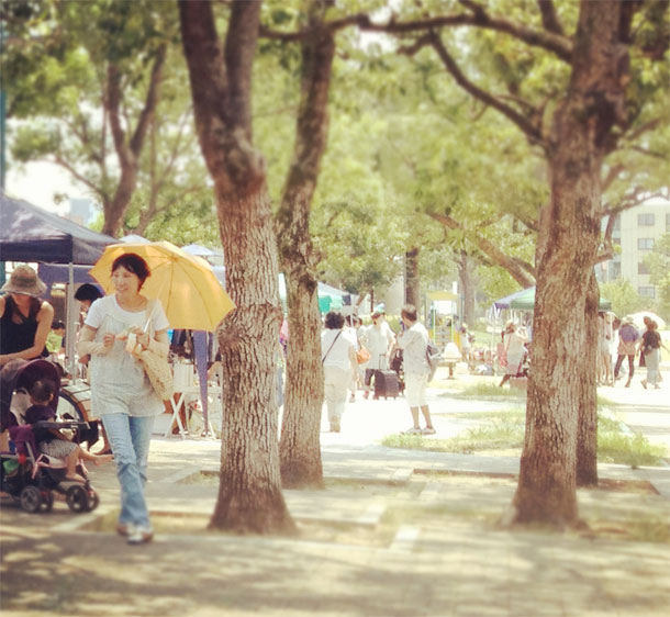 7月の「湊川公園手しごと市」を開催しました